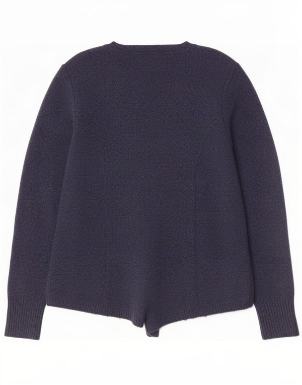 White Stuff Offener Damen-Cardigan-Pullover UK 12 Medium Marineblau Nylon