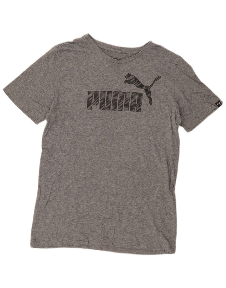 Puma Herren Grafik T-Shirt Top Small Grau