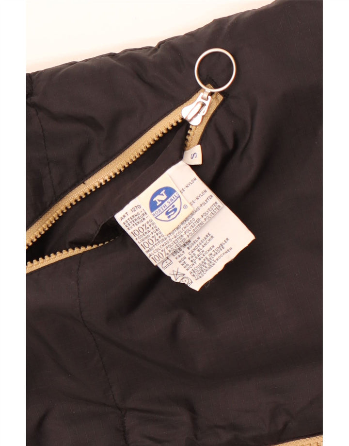 North Sails Herren Reversible Wattierte Weste UK 36 Small Schwarz Polyamid
