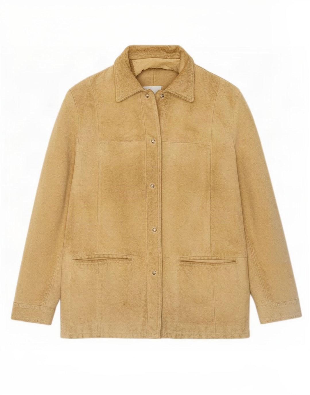 Martin Eden Damen Wildlederjacke IT 42 Medium Beige Leder