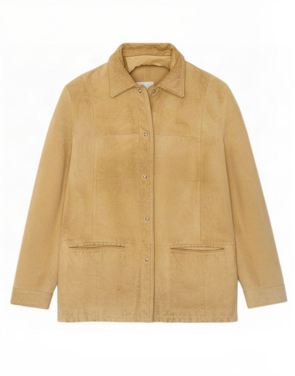 Martin Eden Damen Wildlederjacke IT 42 Medium Beige Leder