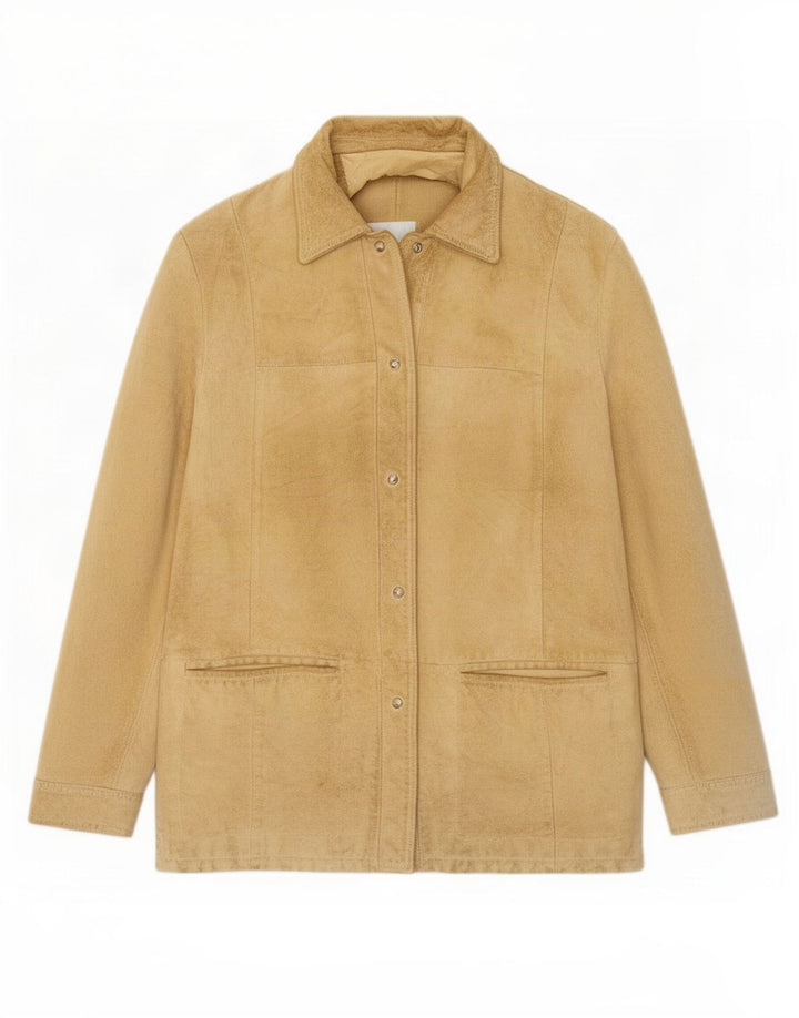 Martin Eden Damen Wildlederjacke IT 42 Medium Beige Leder