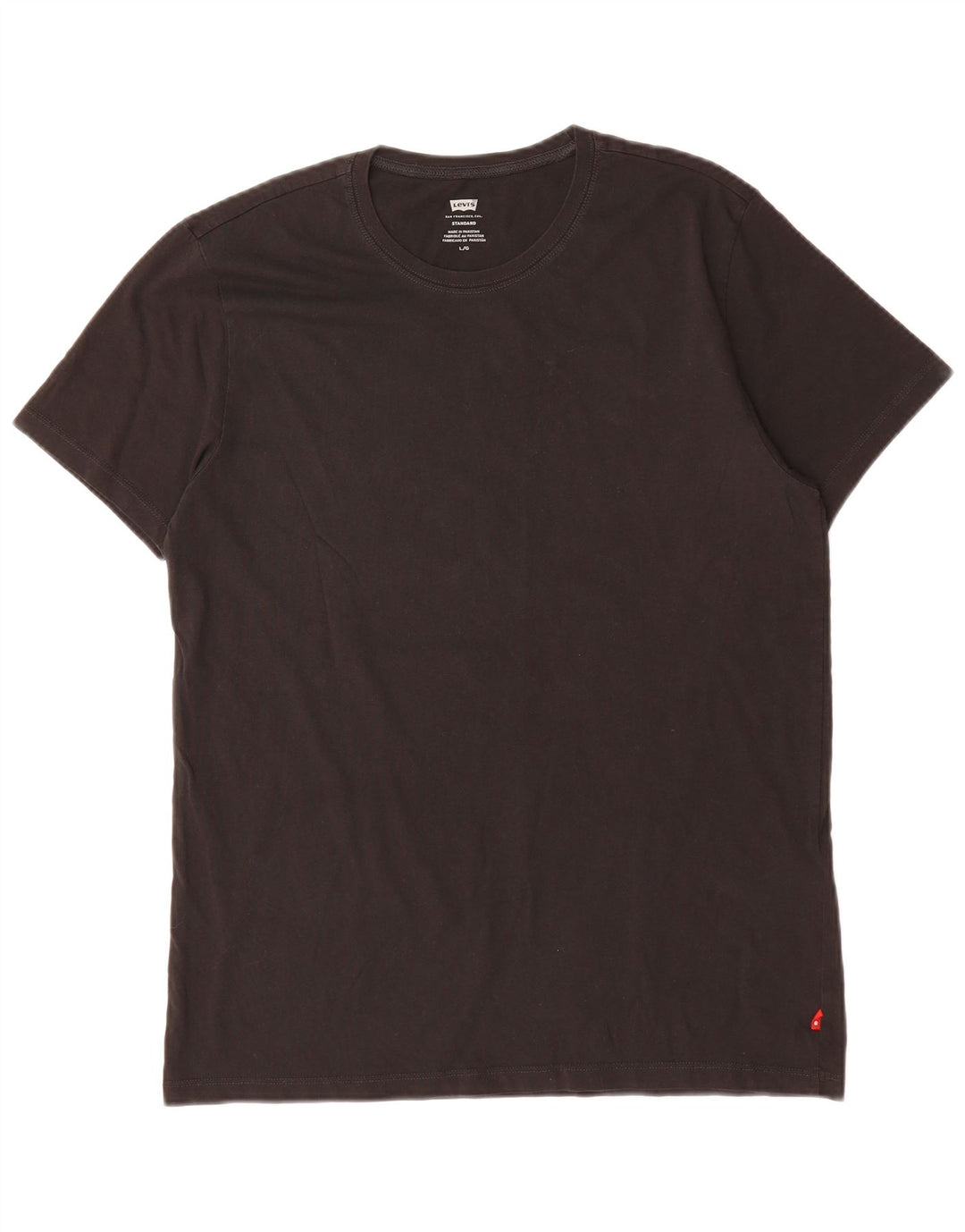 LEVI'S Mens Standard Fit T-Shirt Top Large Black Cotton
