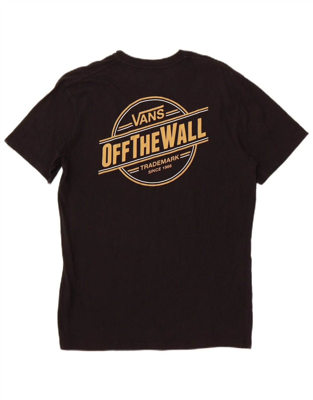 VANS Herren Grafik-T-Shirt-Oberteil aus mittelschwarzer Baumwolle