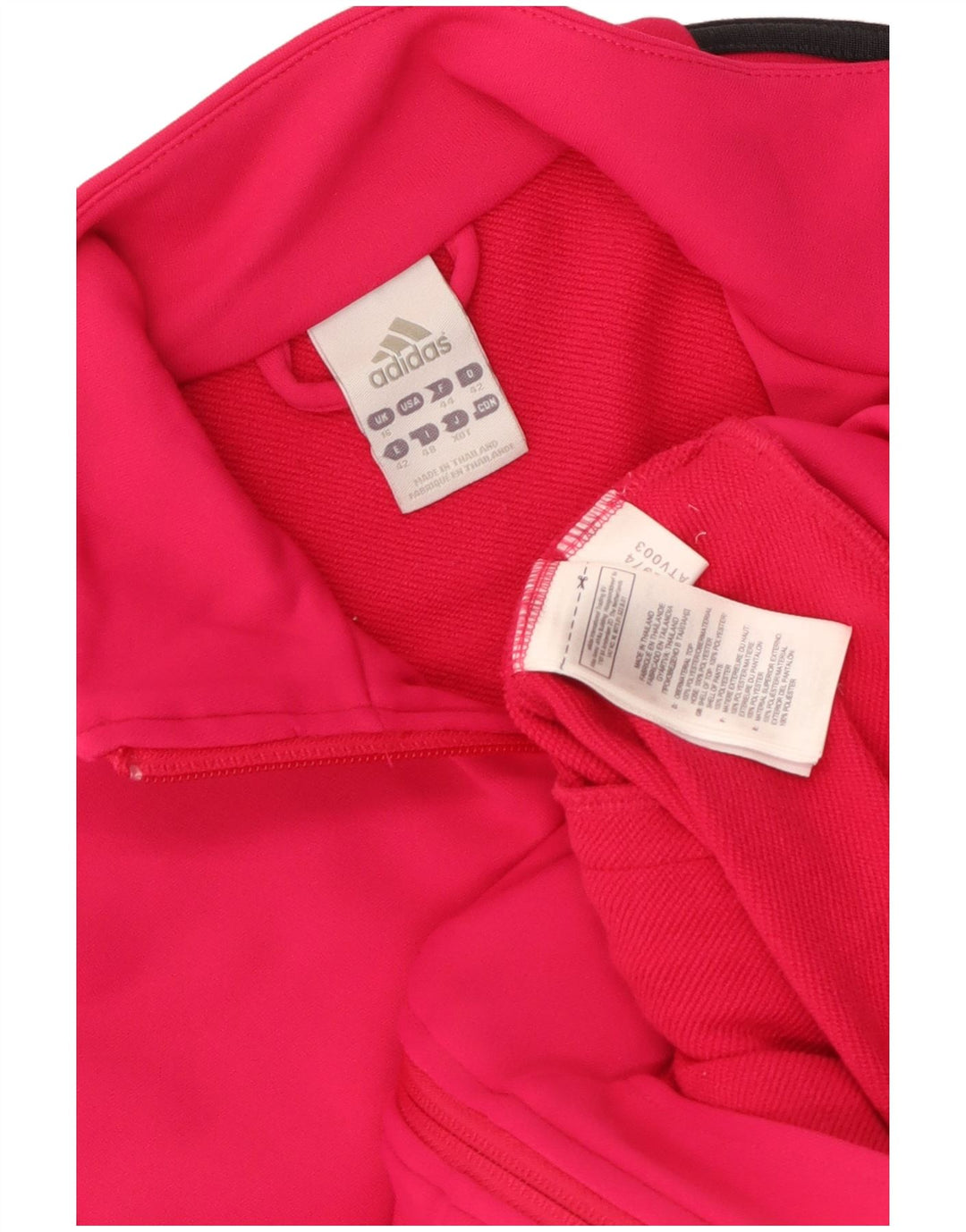 Adidas Damen Trainingsanzug Top Jacke UK 16 Large Pink Polyester