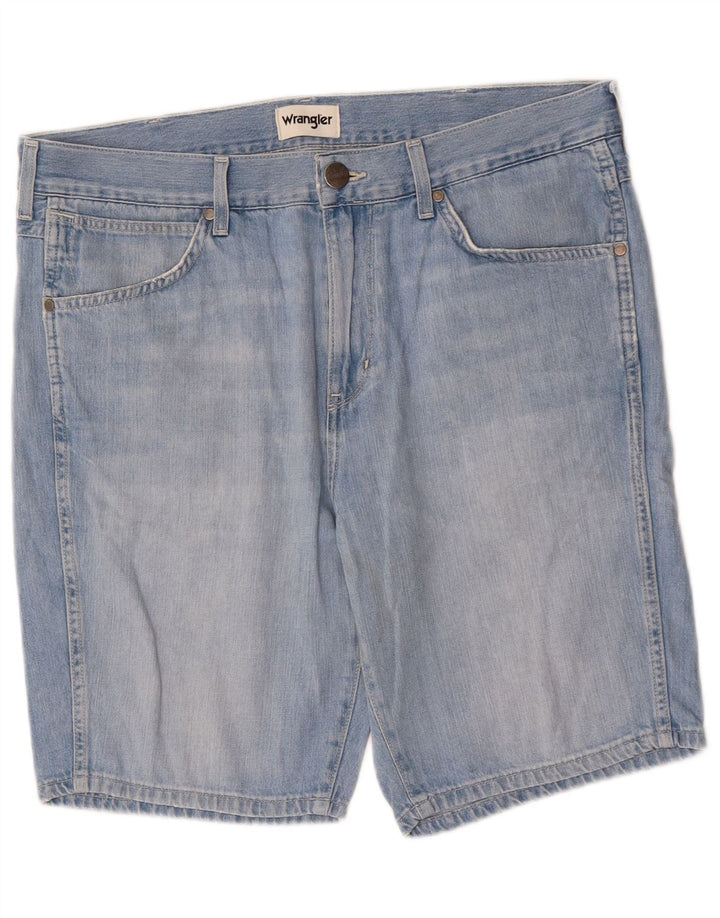 WRANGLER Herren Jeansshorts W33 mittelblaue Baumwolle