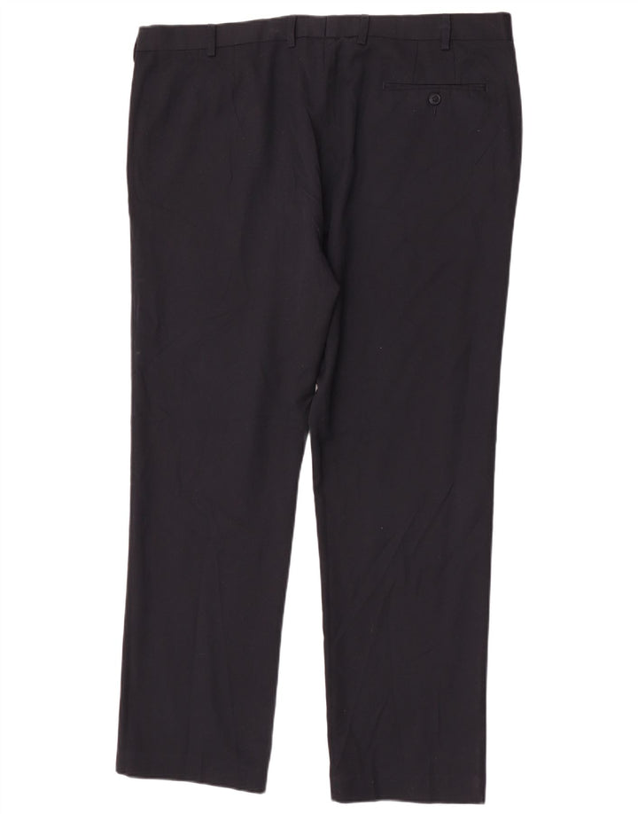 Marks & Spencer Herren-Anzughose mit normaler Passform, W42, L31, Marineblau, Polyester