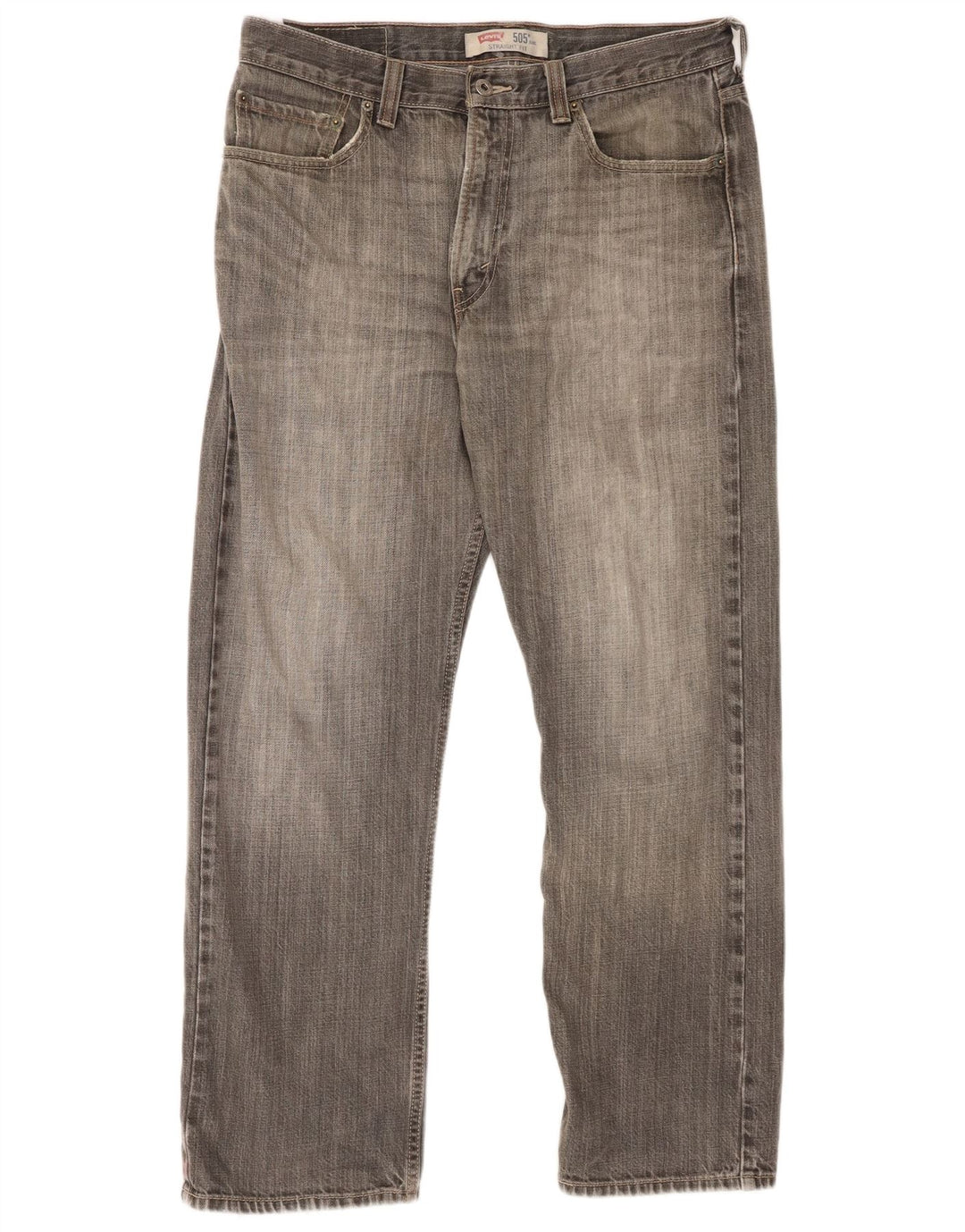 LEVI'S Herren 505 Straight Jeans W33 L30 Graue Baumwolle