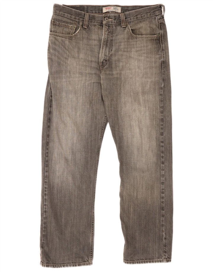 LEVI'S Herren 505 Straight Jeans W33 L30 Graue Baumwolle