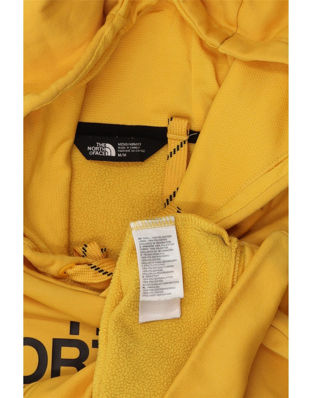 The North Face Herren-Kapuzenpullover mit Grafik, mittelgelbes Polyester