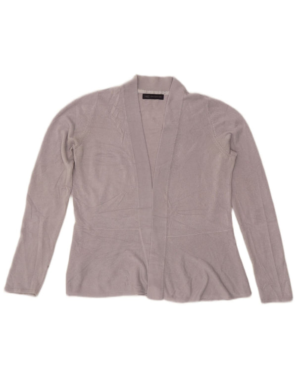 Marks & Spencer Offener Damen-Cardigan-Pullover UK 12 Mittelgraues Acryl