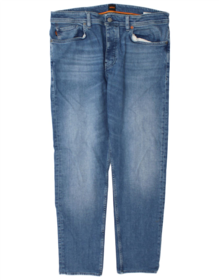 Hugo Boss Herren Slim Jeans W36 L32 Blaue Baumwolle