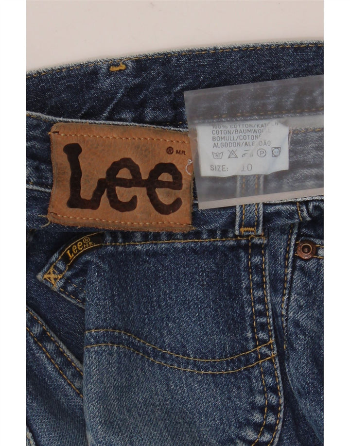 Lee Damen Straight Jeans US 10 Large W24 L28 Blaue Baumwolle