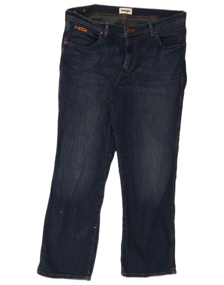 Wrangler Herren Texas Straight Jeans W38 L30 Blaue Baumwolle
