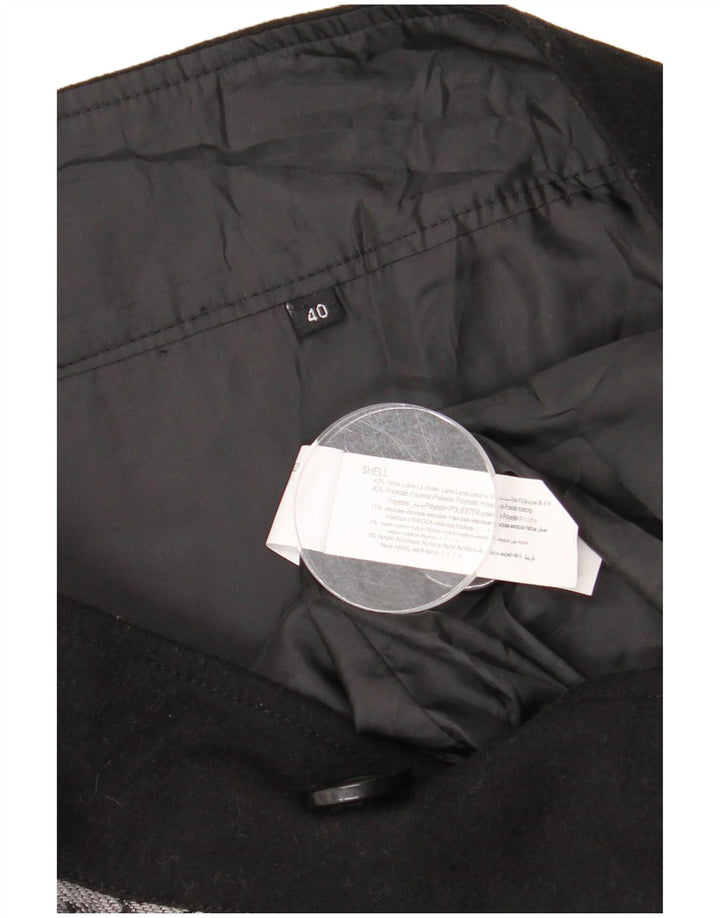 Desigual Damen Wickelrock EU 40 Medium W32 Schwarze Patchwork-Wolle