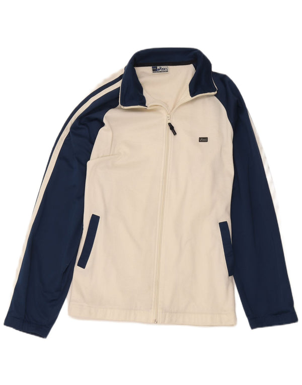 Asics Damen-Trainingsanzug-Oberteiljacke UK 18 XL Weißer Farbblock