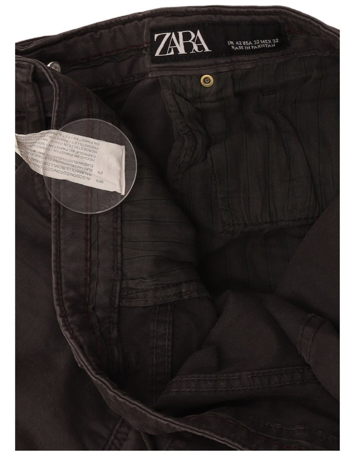 Zara Herren Slim Jeans EU 42 Large W32 L30 Braune Baumwolle