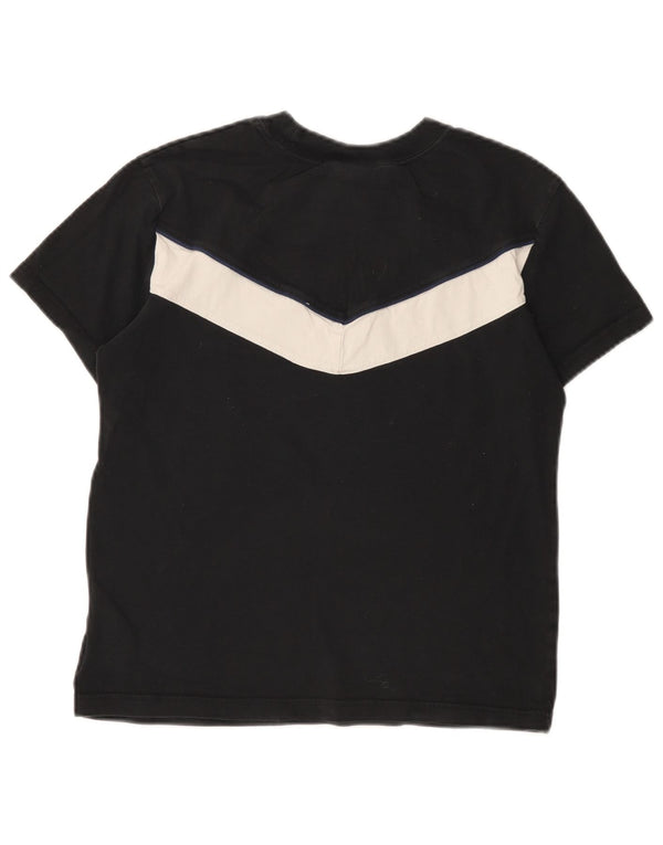 Nike Womens Graphic T-Shirt Top UK 6 XS Schwarz Colourblock Baumwolle
