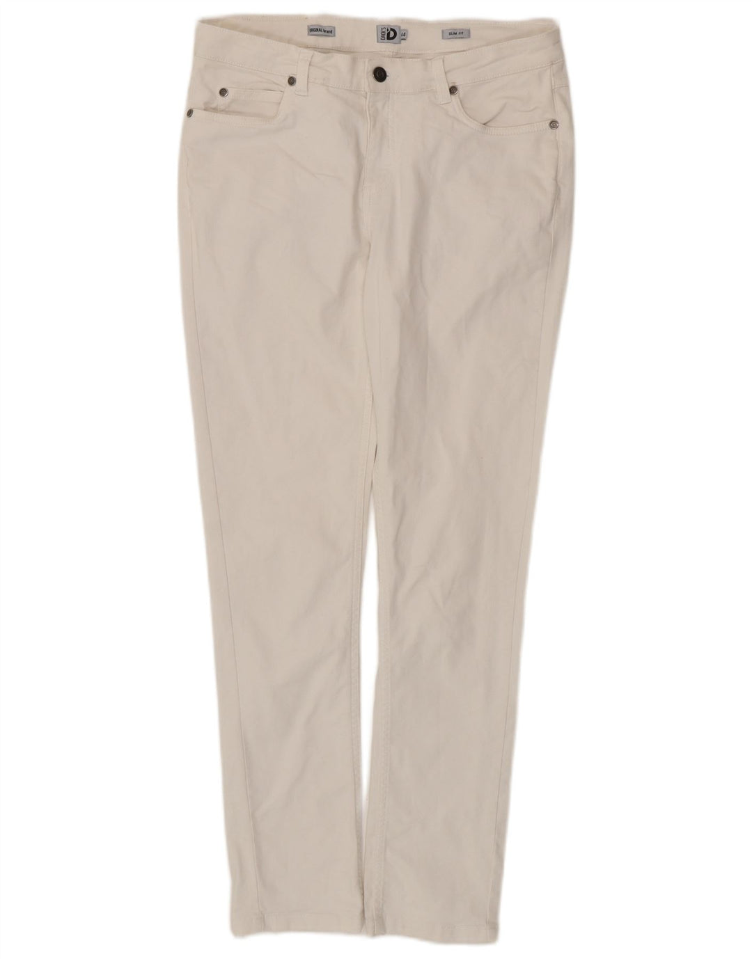 DACK'S Damen Slim Jeans IT 44 Medium W32 L28 Weiße Baumwolle