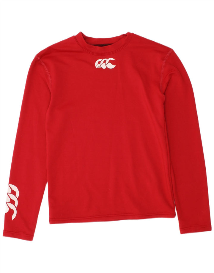 Canterbury Langarmshirt mit Grafik für Jungen, 7–8 Jahre, Mittelrot