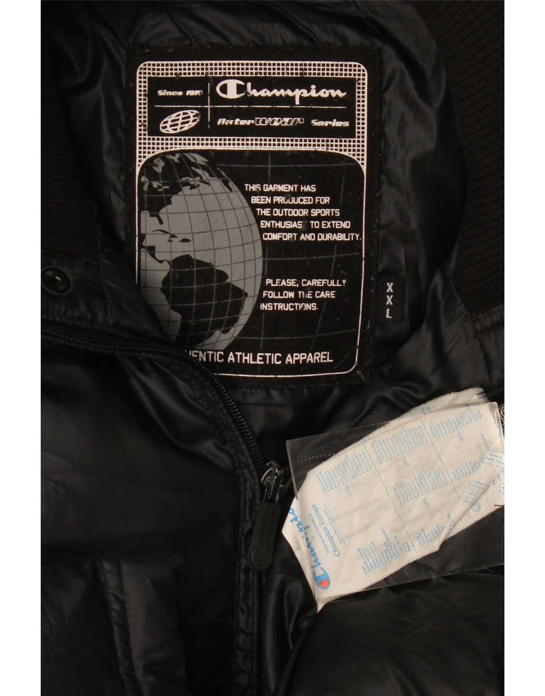 Champion Herren Wattierte Jacke UK 44 2XL Schwarz Polyester