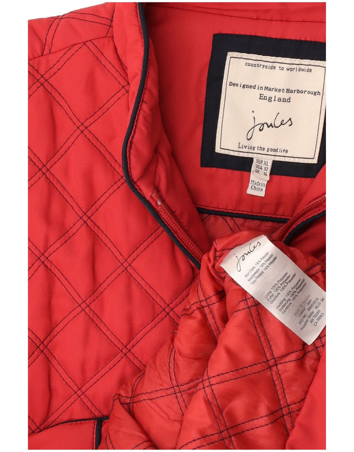 Joules Damen Steppweste UK 16 Large Rot Polyester