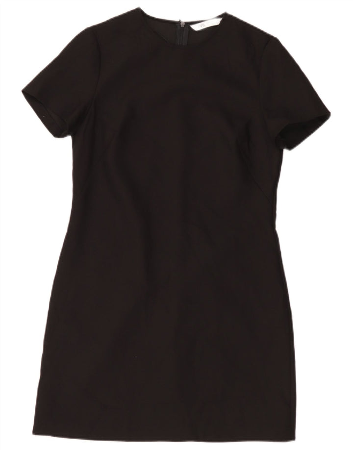 Zara Damen Etuikleid UK 12 Medium Schwarz Polyester