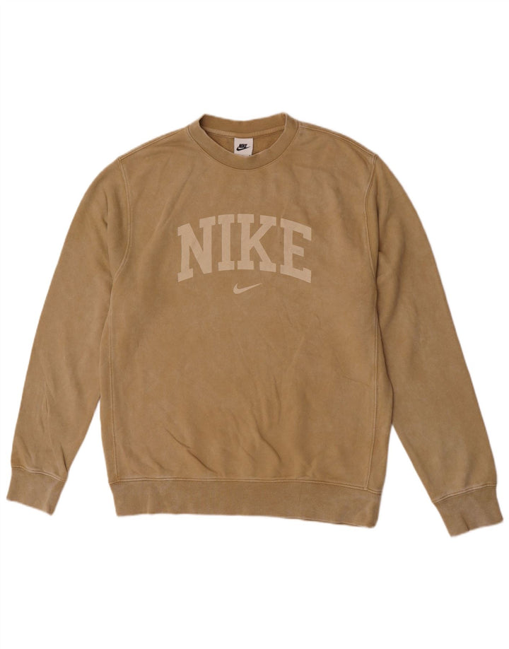 Nike Herren-Sweatshirt mit Grafik, mittelbraune Baumwolle