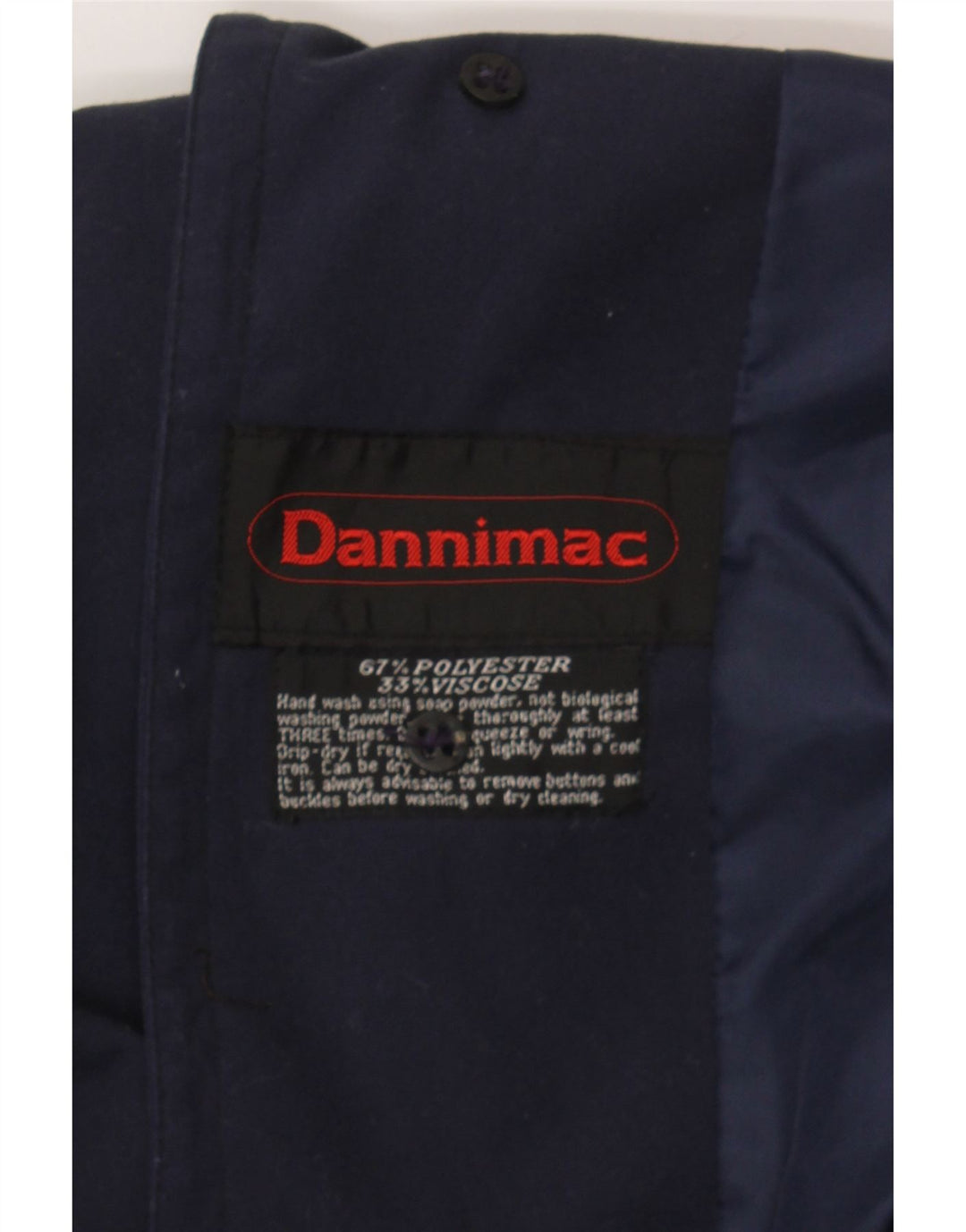 DANNIMAC Herren Trenchcoat UK 44 2XL Marineblau Polyester