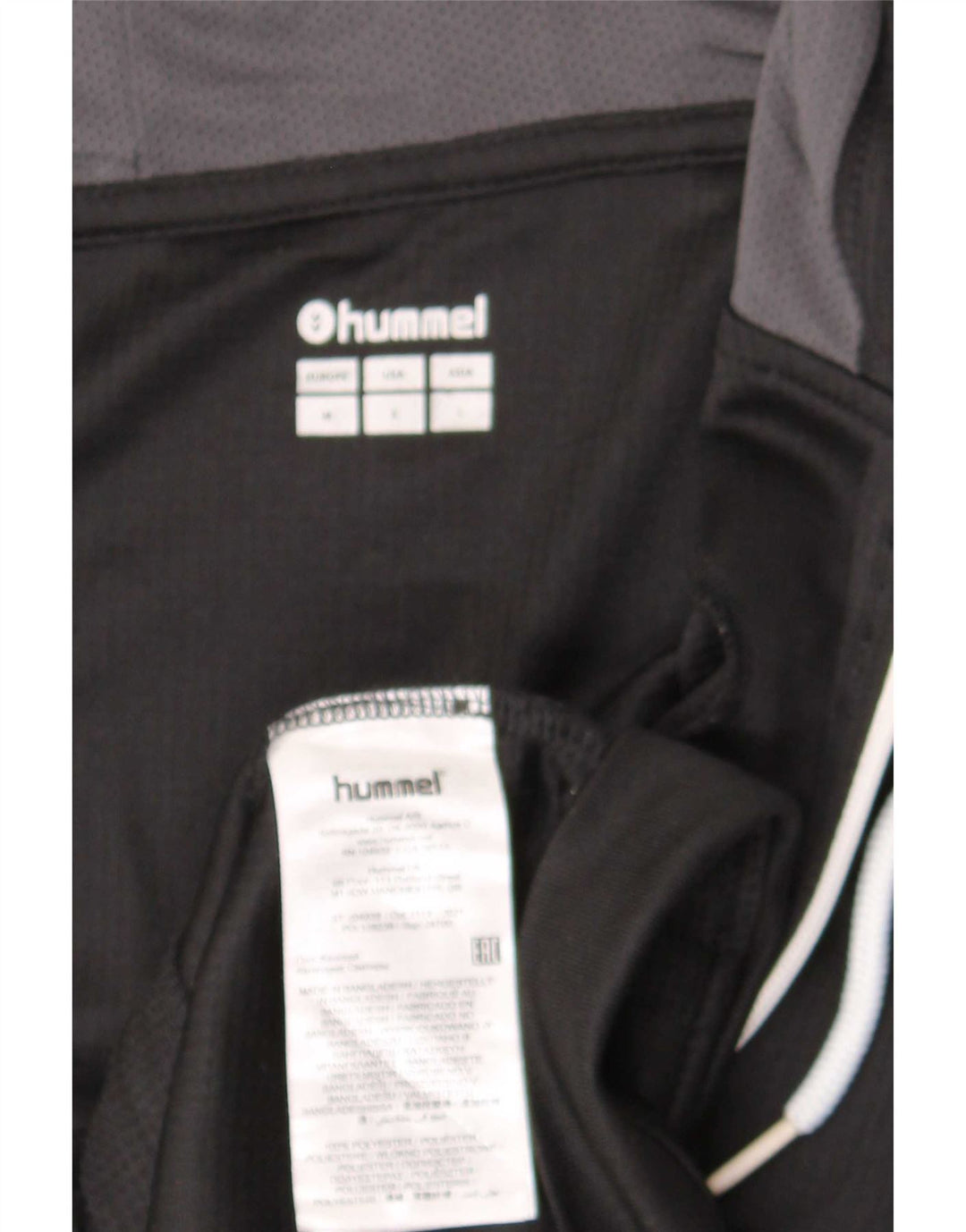 Hummel Herren-Kapuzenpullover mit grafischem Reißverschluss, mittelschwarz, Polyester
