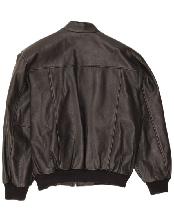 Vintage Herren Lederjacke UK 42 XL Schwarz
