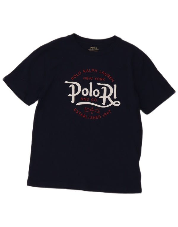 Polo Ralph Lauren Jungen-T-Shirt mit Grafik, 10–11 Jahre, mittleres Marineblau