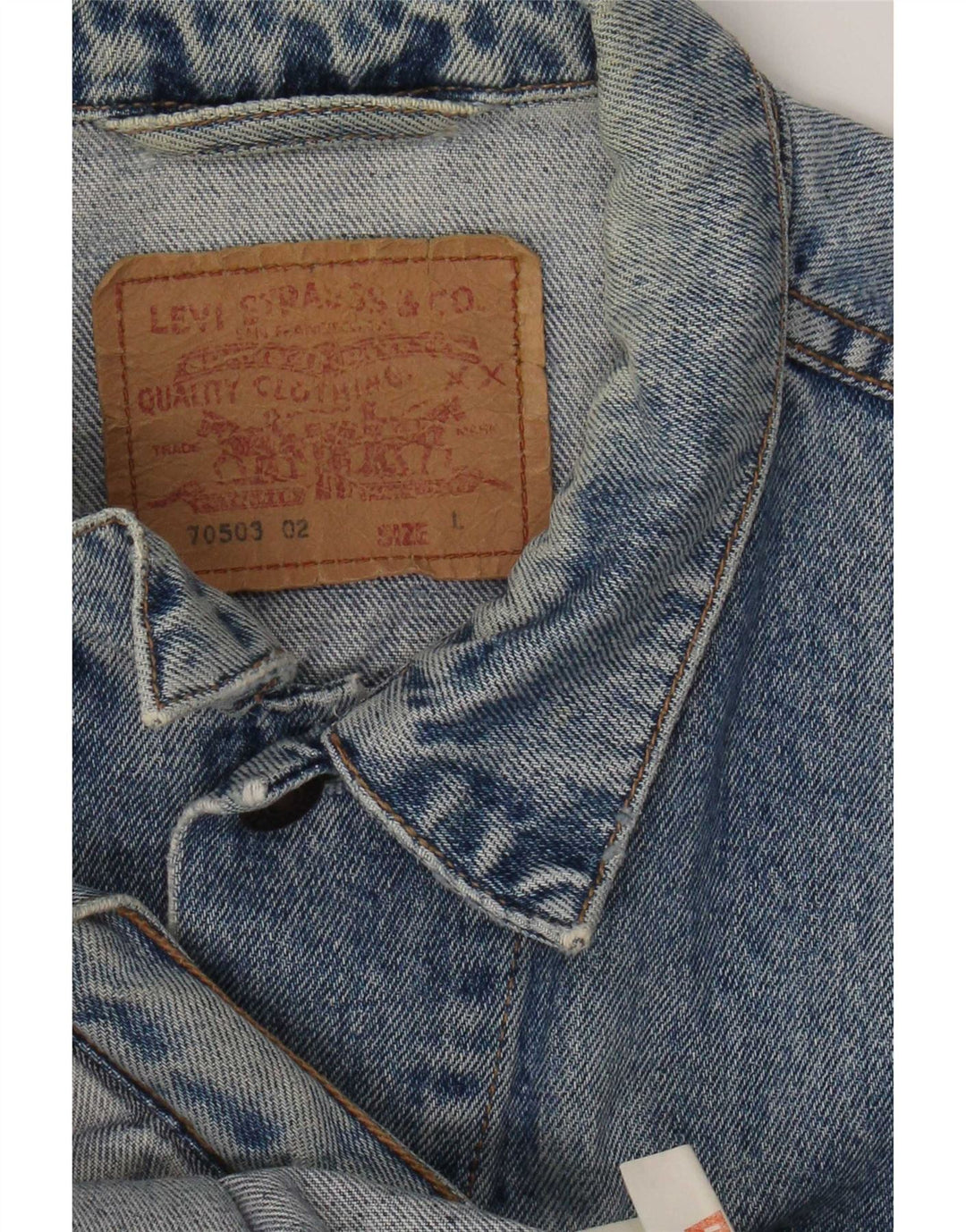 Levi's Herren Jeansjacke UK 40 Large Blau Baumwolle