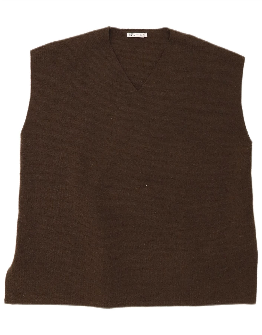 Zara Damen Weste Tank Top UK 16 Large Grün Polyester