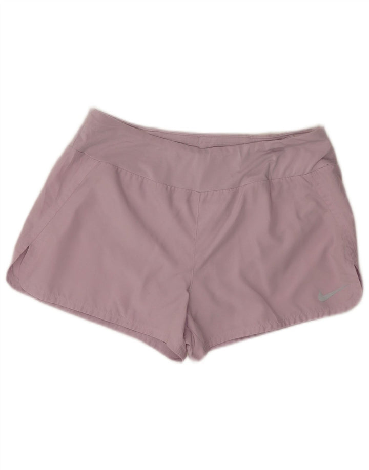 Nike Damen Dri Fit Sport Shorts UK 14 Large Lila Polyester