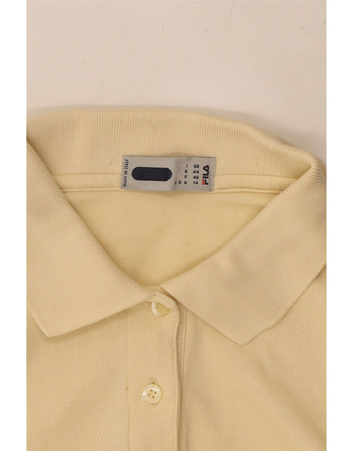 FILA Damen Crop Poloshirt IT 50 XL Gelb