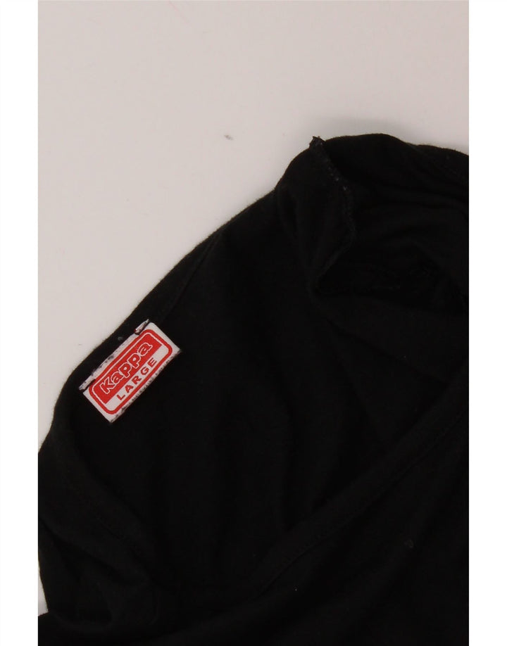Kappa Herren T-Shirt mit Grafik, Größe L, Schwarz