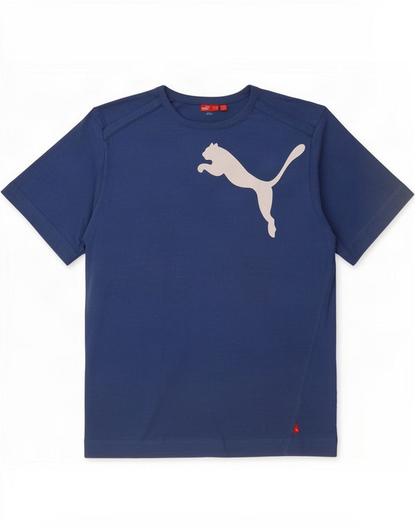 Puma Mens Graphic T-Shirt Top XL Blue Cotton