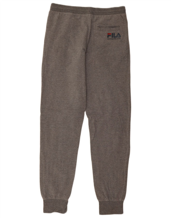 Fila Herren-Trainingshose mit Grafik, mittelgraue Baumwolle