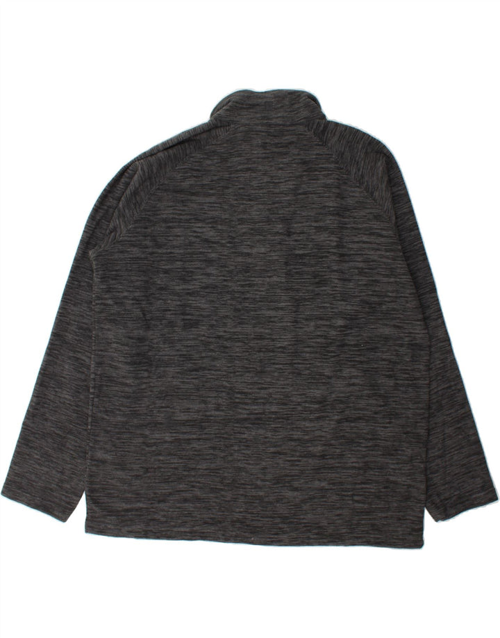MOUNTAIN WAREHOUSE Mens Zip Neck Fleece Jumper XL Grey Flecked Polyester Vintage Mountain Warehouse and Second-Hand Mountain Warehouse from Messina Hembry 