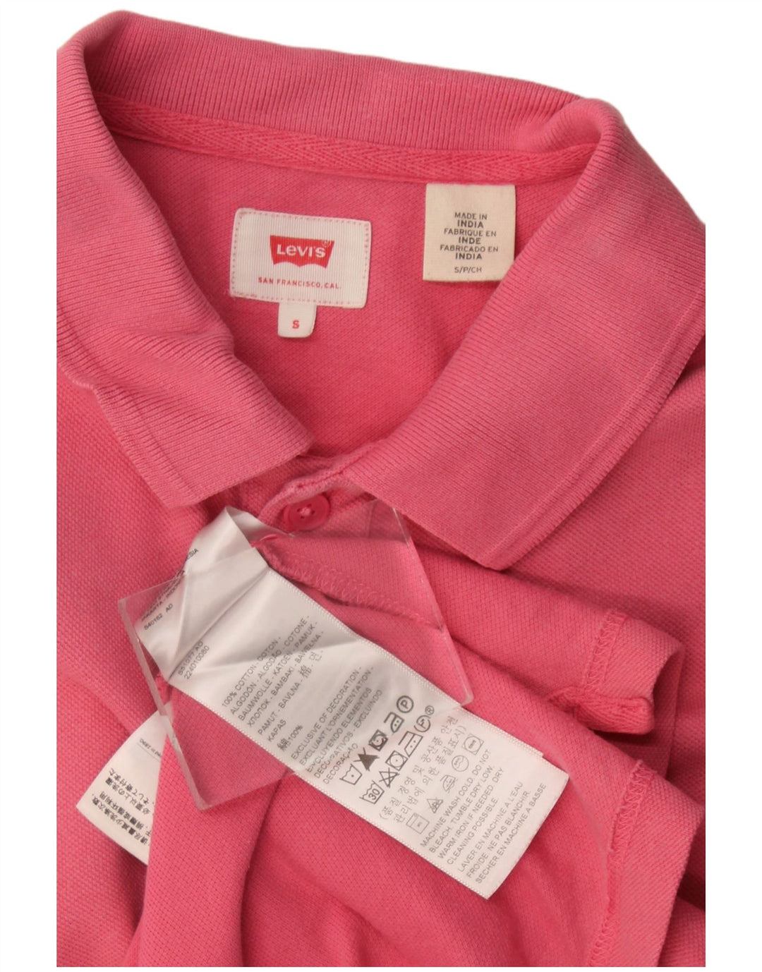 Levi's Herren-Poloshirt, klein, rosa Baumwolle