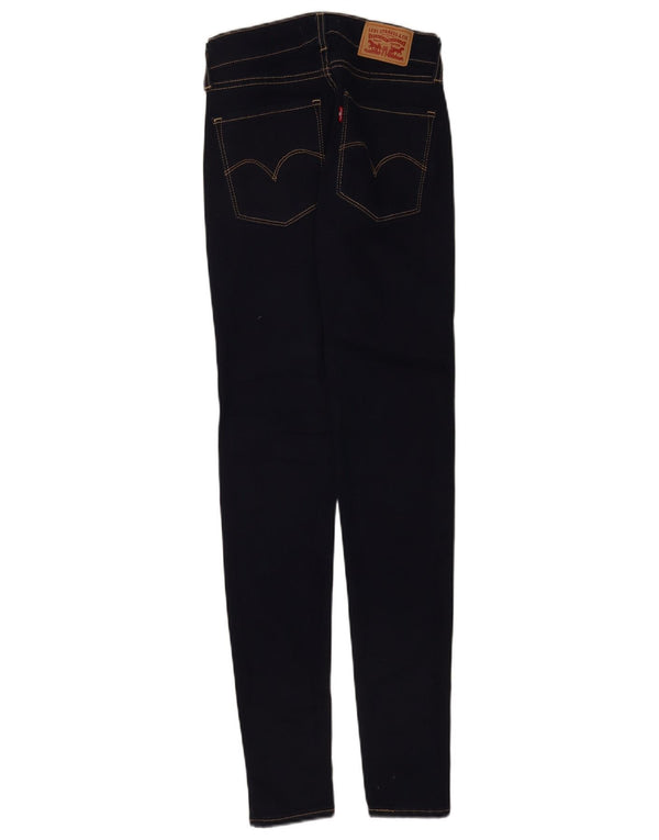 Levi's Damen 710 Super Skinny Jeans W27 L31 Marineblaue Baumwolle