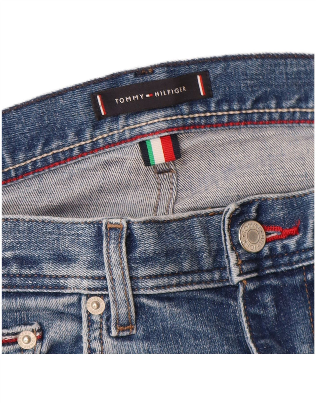 Tommy Hilfiger Herren Bleecker Slim Jeans W32 L27 Blaue Baumwolle