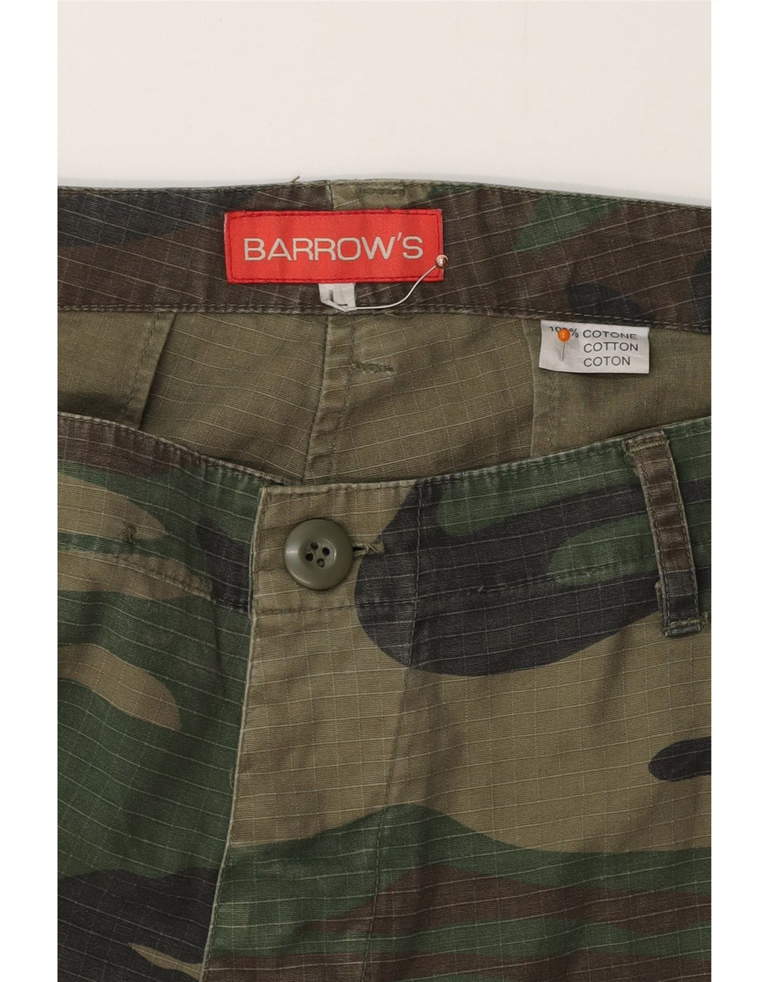 BARROW'S Gerade Herren-Cargohose, Größe L, W36, L34, Khaki-Tarnung