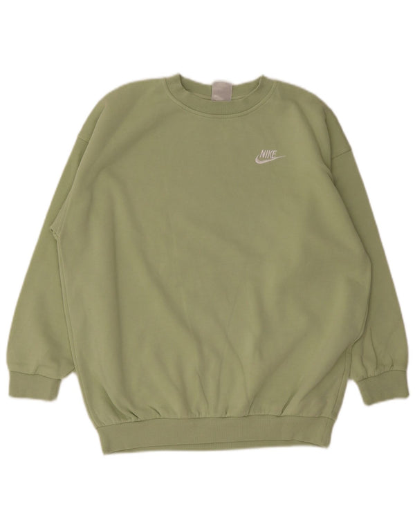Nike Mädchen-Sweatshirt-Pullover, 12–13 Jahre, groß, grüne Baumwolle
