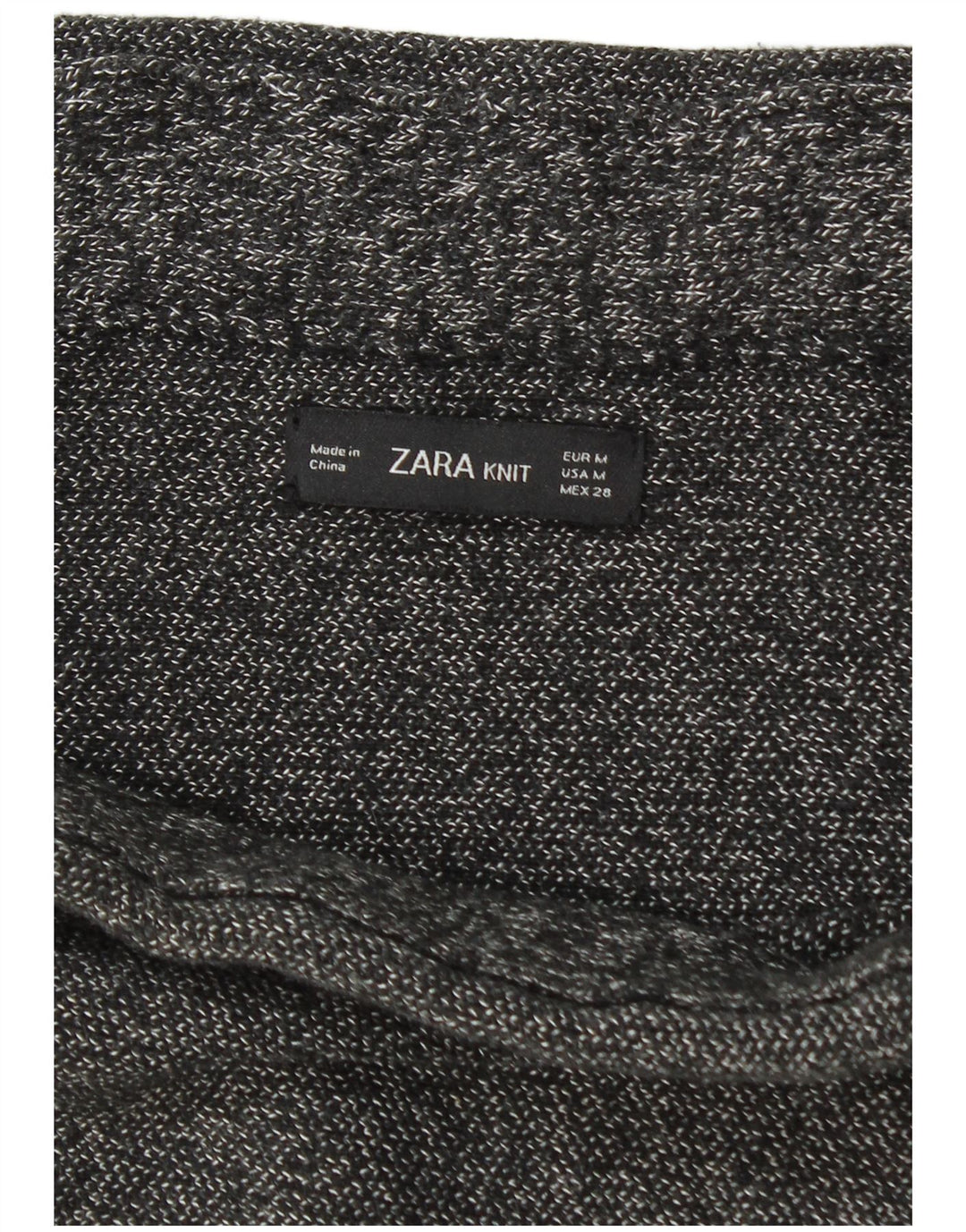 Zara Damen Strick-Bleistiftrock Medium W28 Grau meliert