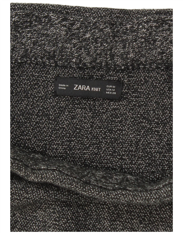 Zara Damen Strick-Bleistiftrock Medium W28 Grau meliert