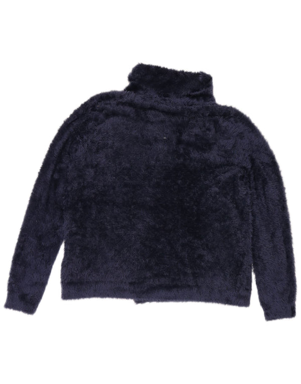 Marks & Spencer Damen Übergroße Kunstpelzjacke UK 10 Small Marineblau