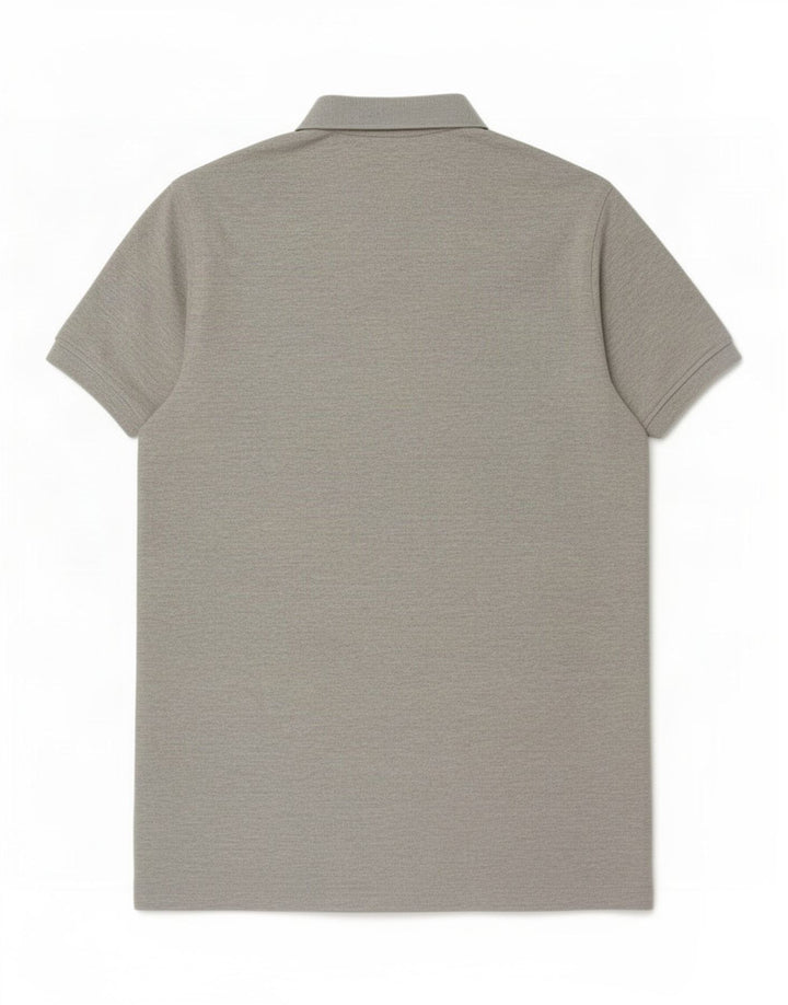 Tommy Hilfiger Herren-Poloshirt in schmaler Passform, Mittelgrau, Farbblock
