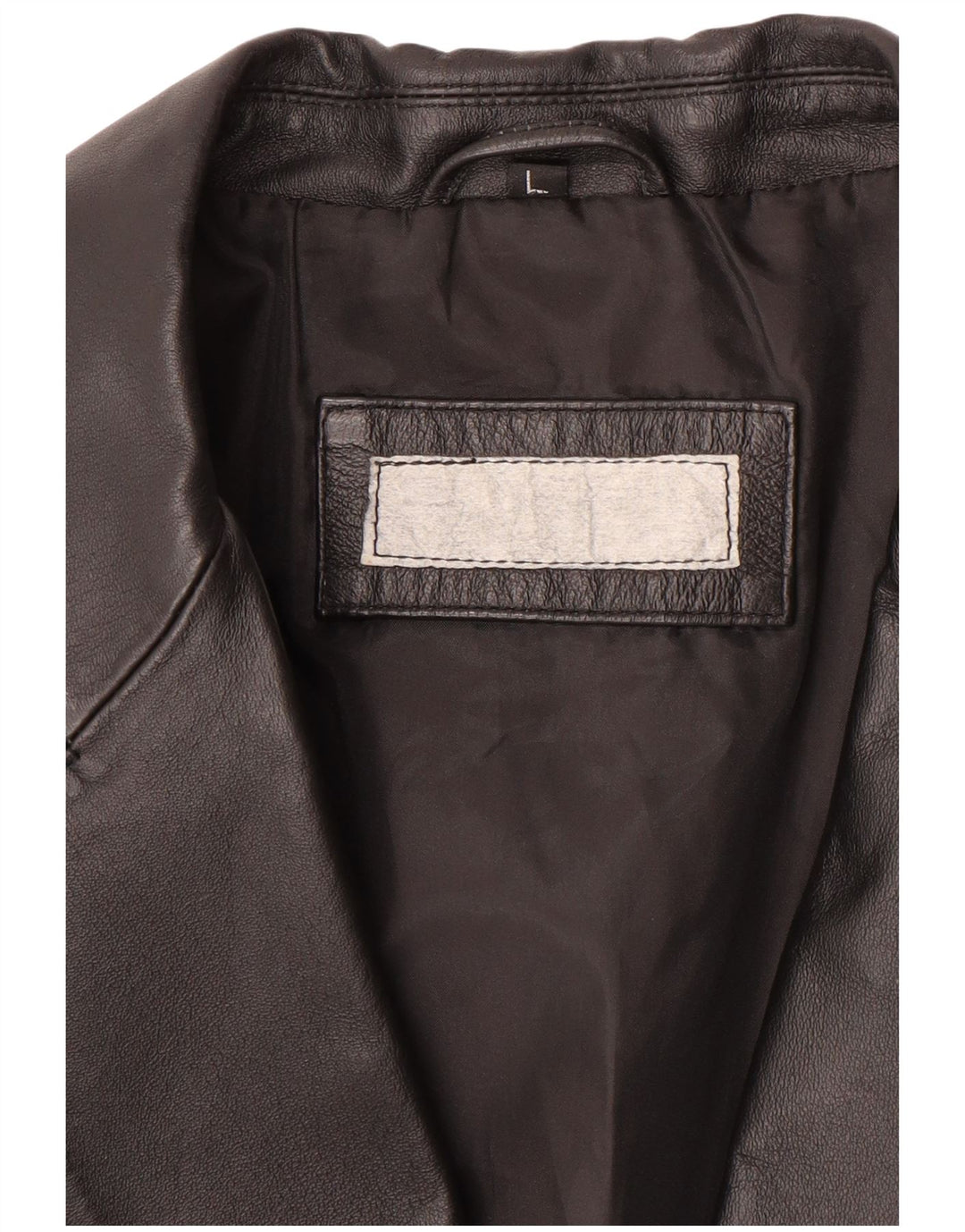 VINTAGE Herren 2-Knopf-Lederblazerjacke UK 40 Large Schwarz